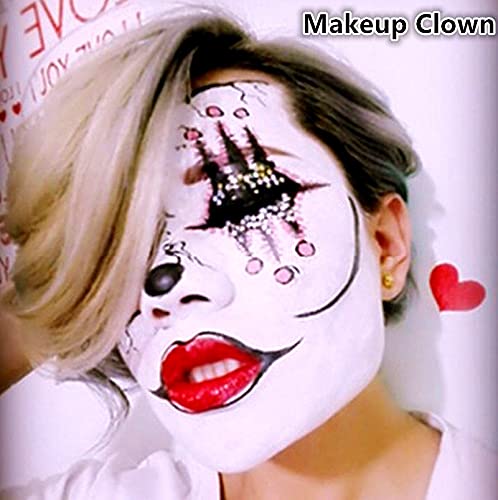 Go Ho Makeup Clown Red Cream-Blendable Stick -Red Eye Black Face Body Paint Professional SFX Makeup,Safe Facepaint Nose&Lip Smacking for Halloween