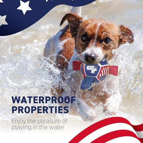 QDAN Puppy Balls, Small Dog Toys, Dog Balls with Straps for Small Breed | 3.5 Inch Small Soccer Ball for Dogs, Puppy Toys for 3-15 lbs Dogs, Dog Birthday Gift, Herding Ball for Small Dogs, Flag