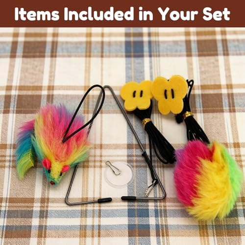 Hanging Toys for Doorway, door frame cat toys for Indoor Cats Kitten 2 Pcs