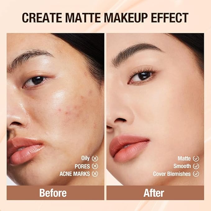 Moisture Cushion CC Cream Foundation for Mature Skin - Flawless Concealer BB Cream with Mushroom Sponge, Long-Lasting Waterproof Air Cushion, Natural (03# – Refill Kit (1 Full + 2 Refills))