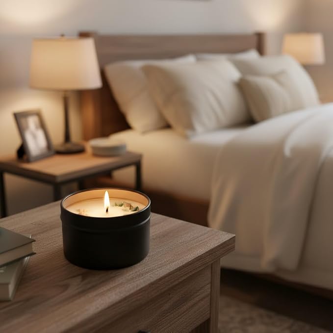 Ocean Breeze Scented Candle – 2.2oz Travel Tin Soy Wax Candle, Fresh & Clean Scent for Home, Meditation & Stress Relief