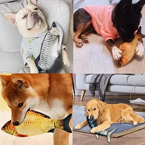Flopping Fish Electric Cat Dog Pet Toy,Realistic Moving Rocking Interactive