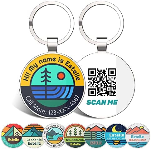 Smart Pet ID Tags - Personalized Dog Tags with QR Code for Instant Location Alerts