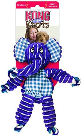 Kong Floppy Knots Rope and Plush Dog Toy, Elephant, Small/Medium