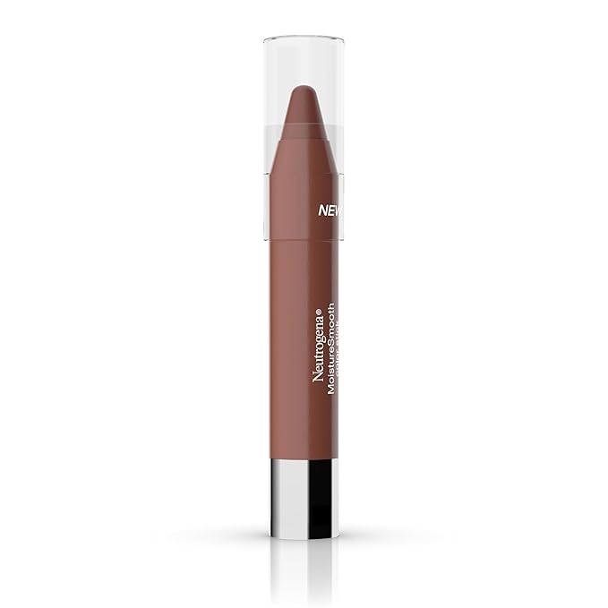 Neutrogena MoistureSmooth Color Stick for Lips, Moisturizing and Conditioning Lipstick with a Balm-Like Formula, Nourishing Shea Butter and Fruit Extracts, 90 Classic Nude,.011 oz