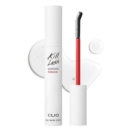 CLIO Kill Lash Mascara Remover, Oil Cleanser With Curved Precision Brush, Fast & Speedy Removal For Waterproof Superproof Mascara, No-Rubbing Gentle Lash Care, Non-Irritation, Non-residue