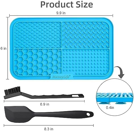 MateeyLife Lick Mat for Dogs & Cats, Slow Feeder Licking Pads for Boredom