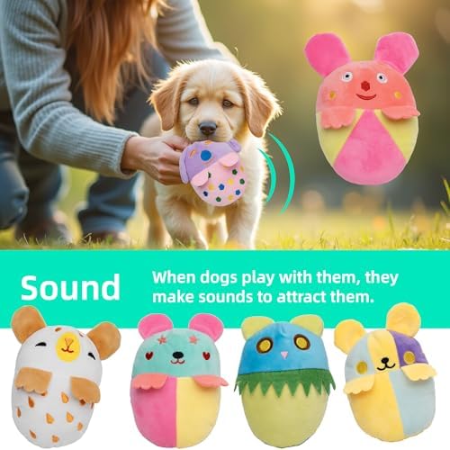 20 Pack Squeaky Dog Toys Bulk, Plush Small Dog Chew Toy For Puppy Teething