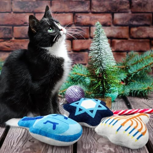 Soulchen Hanukkah Style 4 Pcs Catnip Silvervine Cat Toys Chew