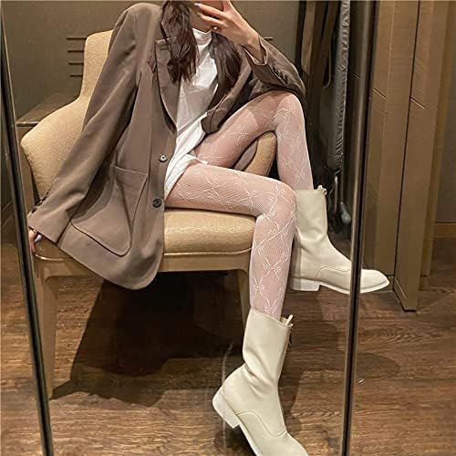 Girls Fishnet Stockings for Princess Dress High Waist Mesh Tights Cute Pattern Knit Socks