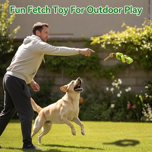 ALL FOR PAWS 6.1" Dog Ring Toy, Flying Ring for Fetch, Training & Outdoor Play, TPR Foam & Rope Dog Toy for Throwing, Catching, Tug Toys for Small, Medium & Large Dogs
