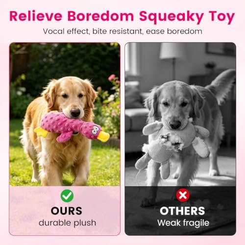 Indestructible Dog Toy for Aggressive Chewers, Puppy Teething Toys, Yellow