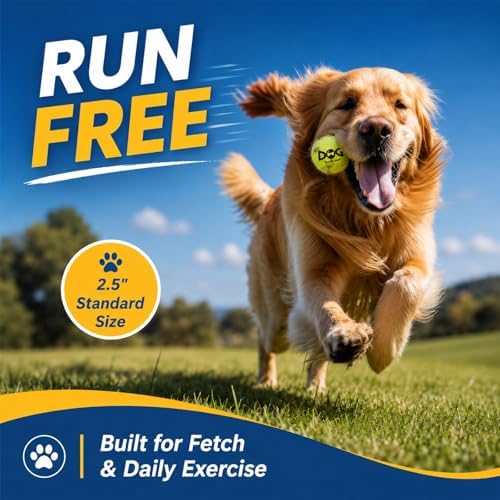 INSUM Tennis Balls for Dogs, 12 Pack Small Medium Dog Toys Balls