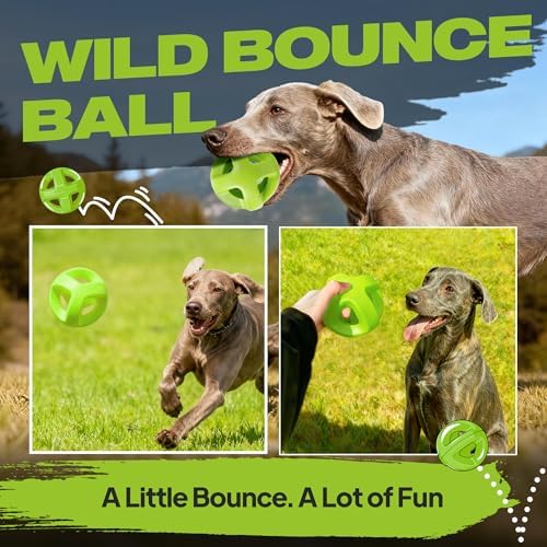 Fida Natural Rubber Dog Balls for Aggressive Chewers, Durable Dog Chew Toys for Large Dogs, Interactive Fetch & Tug of War Toys for Medium Large Breed Non-Toxic Dish Washable,4.5 * 4.5"