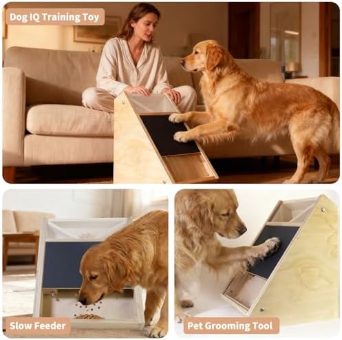 Dog Nail Scratch Board with Treat (Pine Natural Finish)