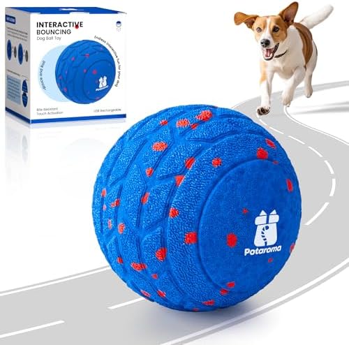 Potaroma Dog Ball Toy, Motion Activated Interactive Bouncing Ball