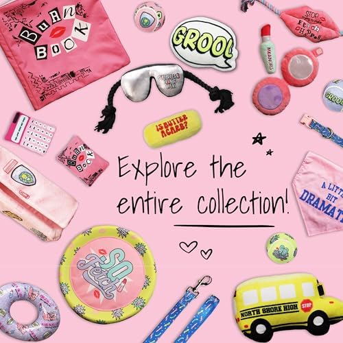 Mean Girls, Plush Dog Toys, Interactive Burn Book with Crinkle Sound, Large
