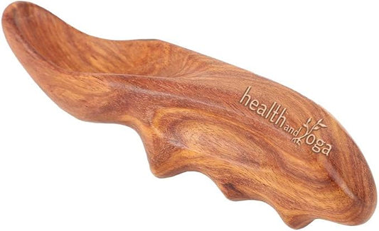 SoulGenie HealthAndYoga™ NatureSooth Handcrafted Wood Thumb Saver Massager - Effective Deep Tissue, Point & Trigger Point Massage for Pain Relief - Skin Friendly and Earth-Friendly Hand Massager Tool