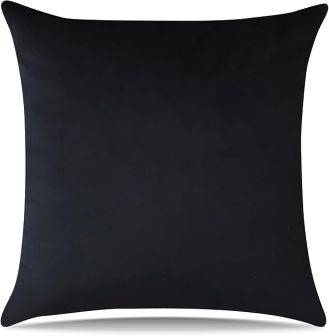 Artscope Luxury Velvet Pillow Covers Super Soft Decorative Square Throw Pillow Covers Case Cushion Covers for Sofa Couch Bedroom Car Decor 22x22 Inch Black