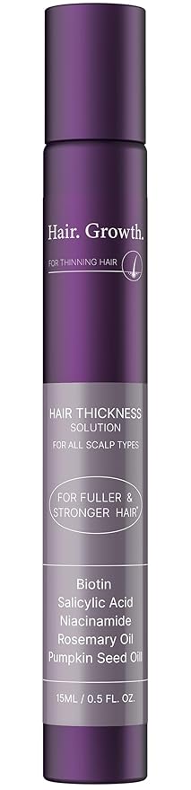 Hair Thickening Serum Helps Reduce Hair Loss, Korean Hair Growth Serum Roll On for Men and Women, Scalp Care Balances Oil, Rosemary, 0.5 Fl Oz (Pack of 1)