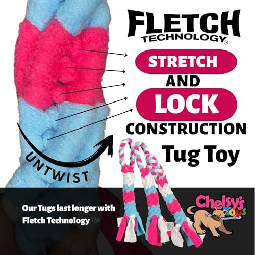 Patented Fleece Tug Toy for Dogs (Lavender)