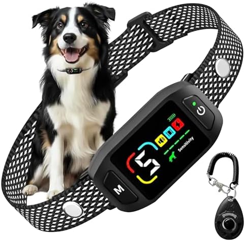 Bark Collar for Dogs with Clicker or Whistle – 300% Stronger Vibration, 5 Sensitivity Levels, 4 Training Modes, Fast Magnetic Charging | Waterproof, Adjustable – Train with Love, Not Pain