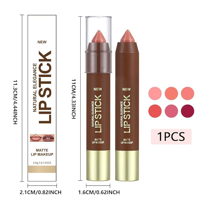 Coral Pink Matte Lipstick Crayon for Women, 24 Hour Lipstick Lip Liner Pencil Long Lasting Waterproof Smudge Proof, Vegan & Cruelty-Free, Neutral lip liner marker Easy Application Full Coverage B02#