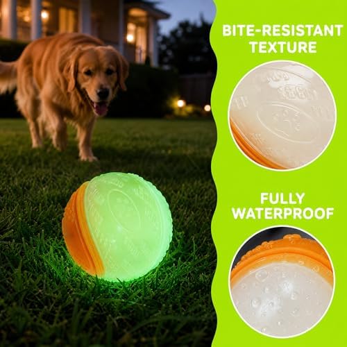 6Pcs Rubber Dog Balls, 2.5 Inch for All Breeds Dogs