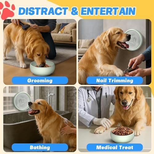 2 Pack Dog Lick Bowl, Slow Feeder Licking Bowl(Green)