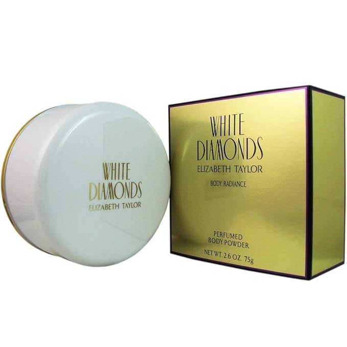 Body Powder for Women by Elizabeth Taylor, White Diamonds, Fragrance with Body Puff, 2.6 Oz