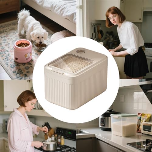 Pet Food Container Sealed Weatherproof Airtight Treat Dispenser