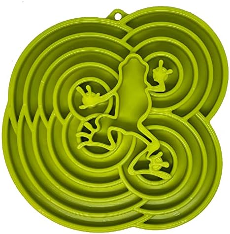 SodaPup Water Frog eTray – Durable Slow Feeder Tray Made in USA from Non-Toxic, Pet-Safe, Food Safe Material for Mental Stimulation, Slowing Down Eating, Healthy Digestion, & More
