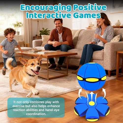Magic Ball, Magic Flying Saucer, Parent-Child Interactive, Dual-Mode Switching, with 6 Lights
