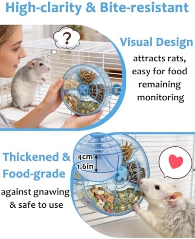Rotating Rat Foraging Toy, Boosts Mental & Digestive Health