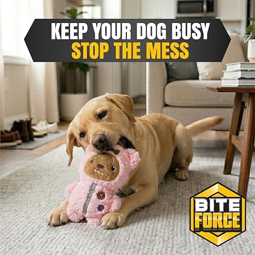 Bite Force - Dog Toy Durable & Strong Plush Monster, Kevlar-Reinforced for Aggressive Chewers