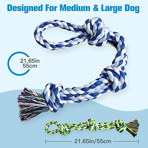 UPSKY 2 Pack Dog Rope Toys, Heavy Duty Dog Chew Toy for Aggressive Chewers
