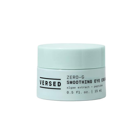 Versed Zero-G Smoothing Eye Cream - Smoothing Algae Extract, Firming Peptides and Deeply Moisturizing Olive Oil - Vegan Eye Cream For Wrinkles And Fine Lines (0.5 fl oz)
