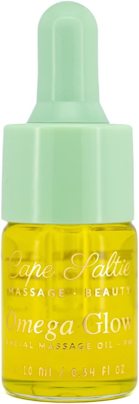 Refresh Omega Glow Facial Massage Oil - PM, 10ml. — Organic Flax Seed Oil, Avocado Oil, Aloe Extract for Lightweight Hydration and Skin Balance.