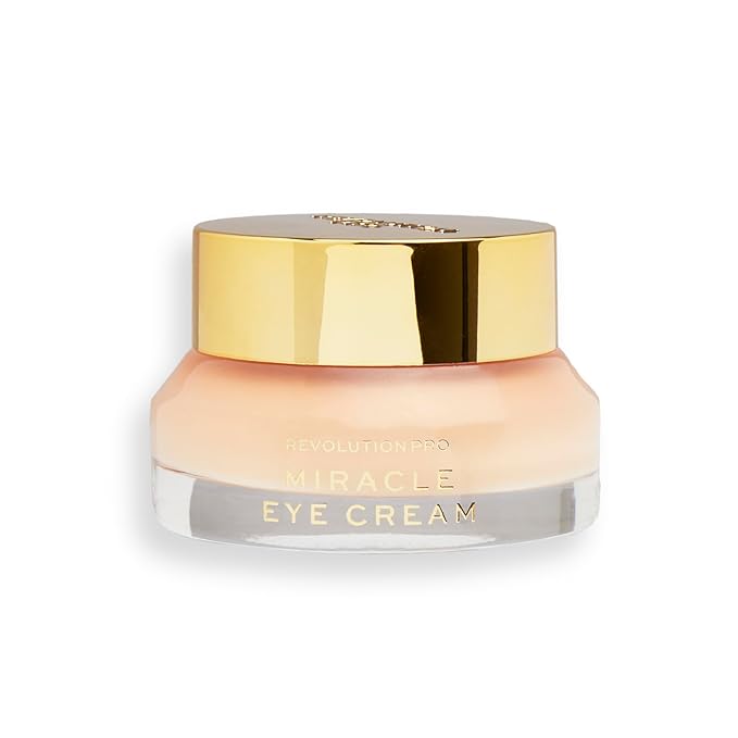 Revolution Pro Miracle Eye Cream, Hydrating & Beautifying Eye Cream, Helps Dark Circles & Fine Lines with Vitamin C & Squalene, 0.5 oz