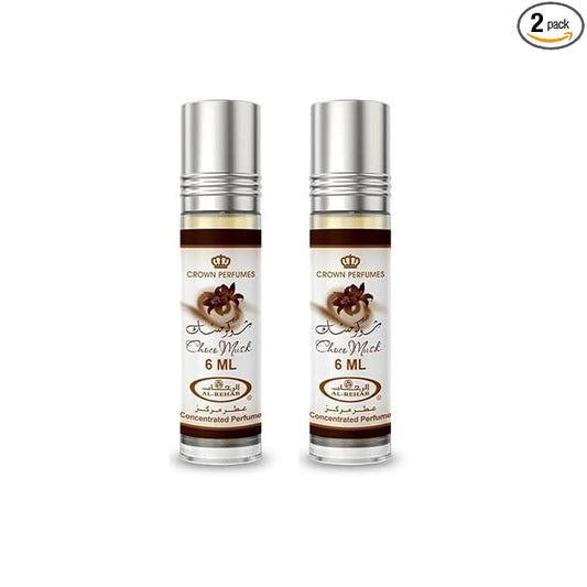 Al-Rehab Choco Musk Concentrated Perfume Rollerball for Unisex, 0.2 Ounce (Pack of 2)