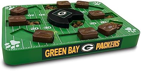 Pets First NFL Green Bay Packers Puzzle Toy - Interactive Dog Puzzle Treat Toy