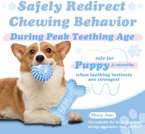 Puppy Toys - 7 Pack Puppies & Small Dogs Chew Toys for Teething,Relieves Teething Anxiety, Soft & Durable Interactive Toys, Not for Heavy Chewer