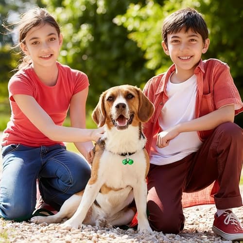PETKNOWS 6 Pack Pet Bells for Dog Cat Collars, with Metal Keychain Clip