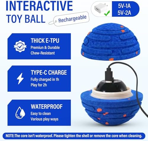 Smart Interactive Dog Ball with Remote Control for Medium Large Dogs