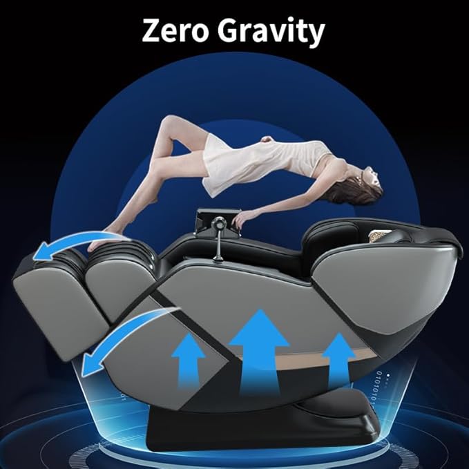 Full Body Massage Chair,Dual-core S Track Zero Gravity Massage Recliner Chairs with 24 Rollers, 5 Auto Modes, 16 Airbag, Back Leg Heating, Bluetooth, Home or Office Use