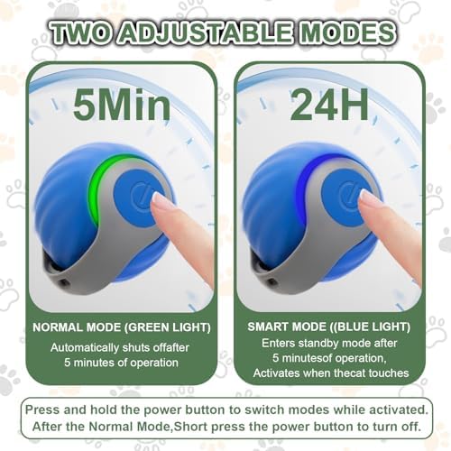Speedy Cat Tail Toy 2.0,USB Rechargeable Smart Interactive Cat Ball,Automatic Moving Ball Toy for Indoor Cats, Replaceable Tail（2PCS）