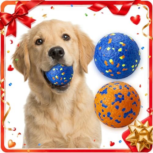 Dog Ball Toys Dog Tennis Ball for Aggressive Chewers Indestructible Bouncy Lightweight Water Toy Fetch Ball for Large Medium and Small Dog