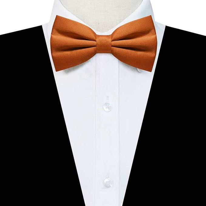 JEMYGINS Solid Color Pre-tied Bow Tie Adjustable Bowtie for Men
