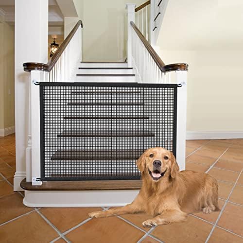 Cupount Dog Screen Mesh Gate for House, Stairs and Doorways, 29 x 41 in | Easy to Install with No Drilling, Fits 36-39 in Openings, Indoor Pet Barrier for Dogs and Puppies