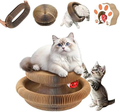 Kitty Curls Cat Toy,Cat Scratcher for Grinding Claw Cardboard Cat Toys